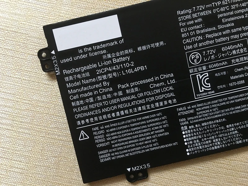 Imagem -03 - Supstone Original Novo L16l4pb1 L16c4pb1 L16m4pb1 Bateria do Portátil para Lenovo Yoga 72013ikb80x60050ge 730-13ikb91c 81ct007yge