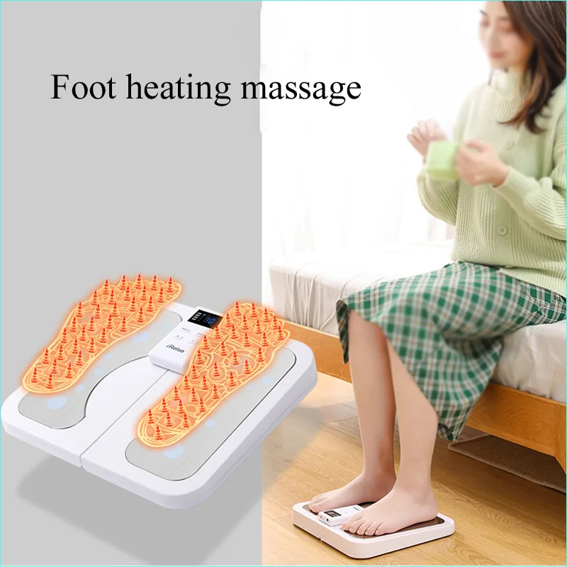 Folding Electric Foot massage Machine Heating Sole Massager Low Frequency Electric Muscle Stimulation Home Meridian Dredging