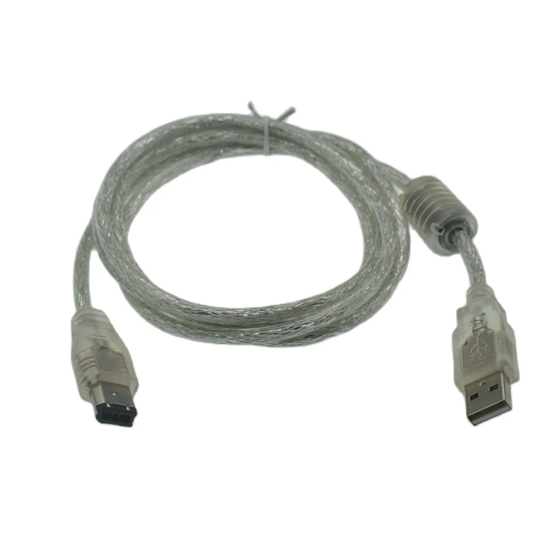 Câble de transmission de données USB mâle vers 1.5, 1394 m, 5 pieds, 6 broches mâle vers IEEE Firewire 1394, pour ordinateur, appareil photo numérique D