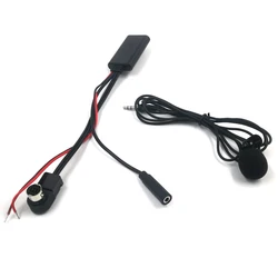 Biurlink Car Stereo Bluetooth Aux Cable Adapter Radio Microphone Handsfree Kit for JVC Alpine CD KS-U58 PD100 U57 U29