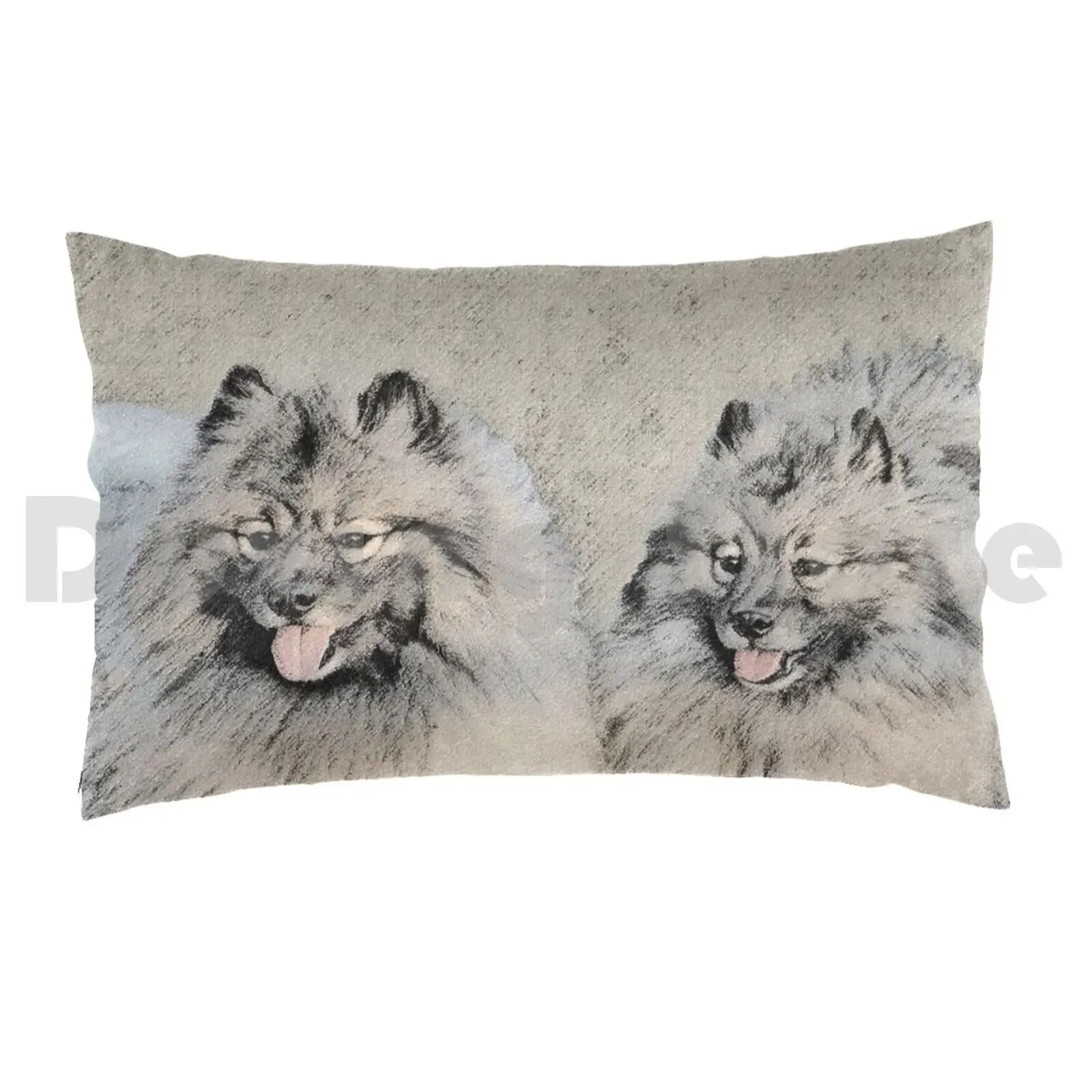 Keeshond Brothers Pillow Case 20*30 Inch Keeshond Keeshonden Wolfspitz Dutch Barge Smiling Dutchman Chien