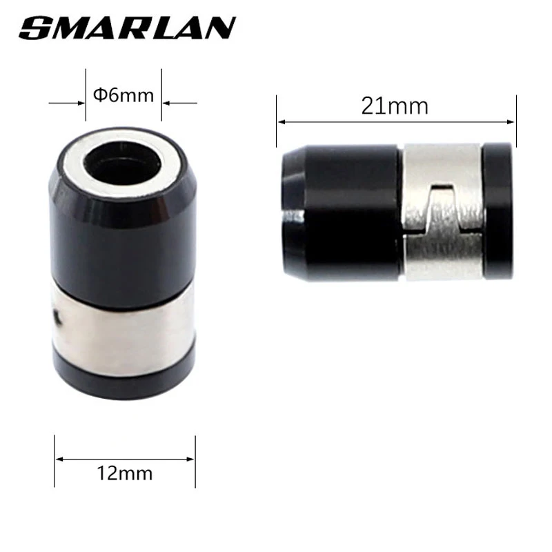 SMARLAN 1/4" Hex Removable Screwdriver Stronger Magnetic Ring S2 Alloy Screw Catcher For 6.35mm Shank Screwdriver Bits Tools Set