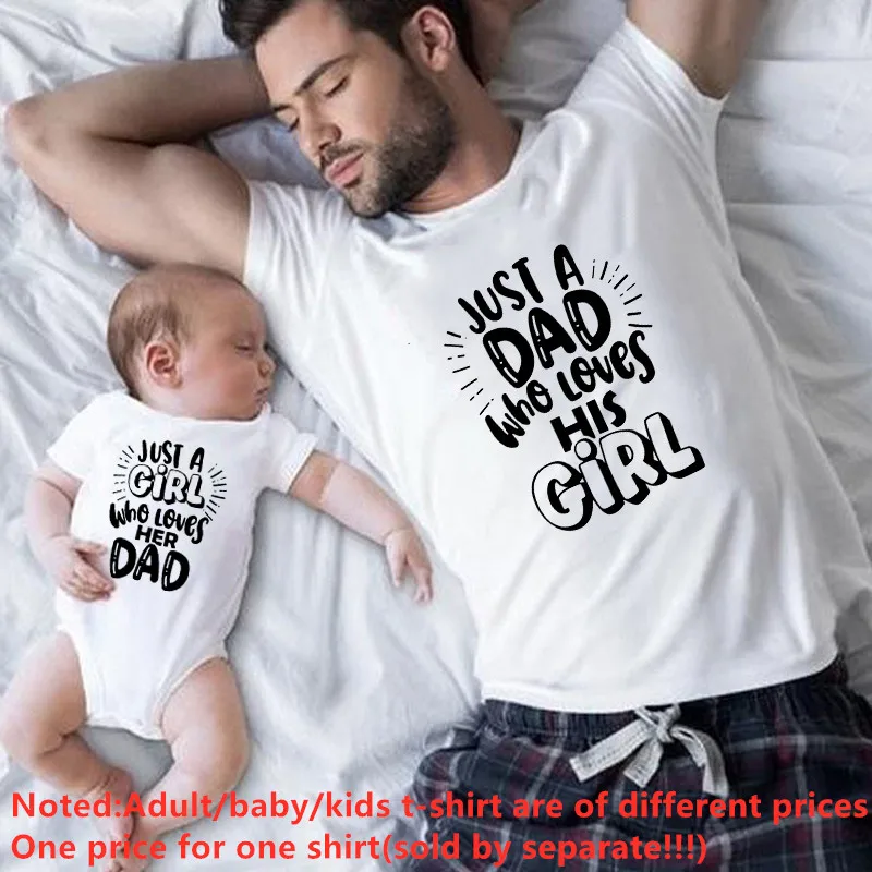 FUNNY  Daddy and Daughter Shirts Dad Girl Family Look Tees Daddy and Me Shirts Daddy and His Girl Summer Family Matching Clothes