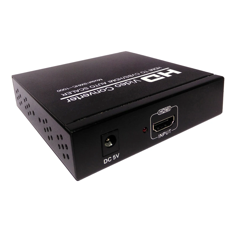 Convertisseur vidéo HD pour TV,VHS, magnétoscope, enregistreurs DVD, prise en charge NTSC, PAL, HDMI vers CVBS, AV, HDMI, répartiteur automatique, HDMI1.3, HDCP