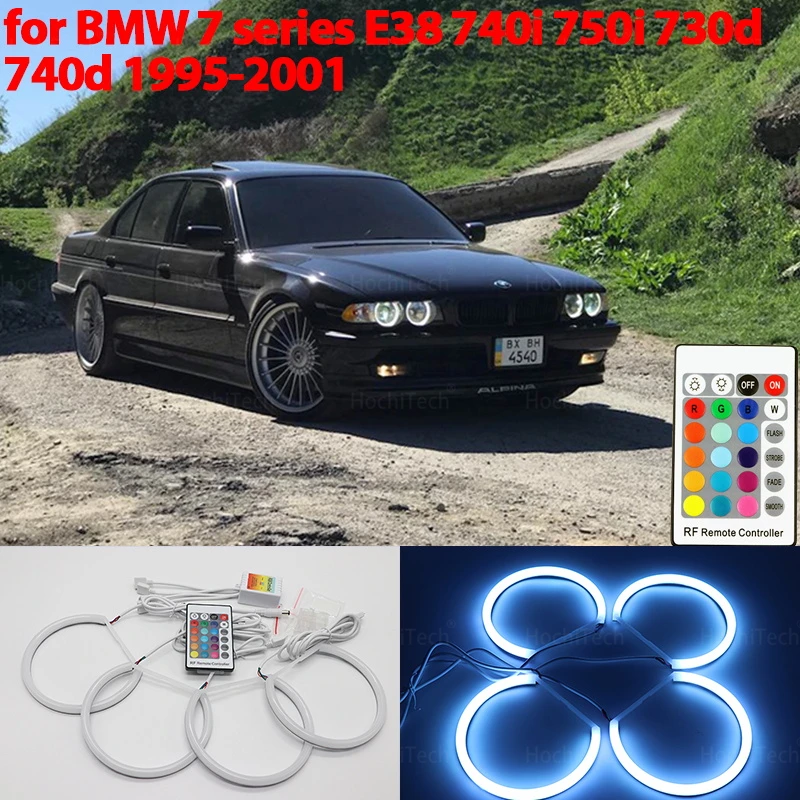 

Cotton RGB Angel eyes halo ring kit 16colors flash Remote control For BMW 7 Series E38 740i 750i 730d 740d 728i 1995-2001