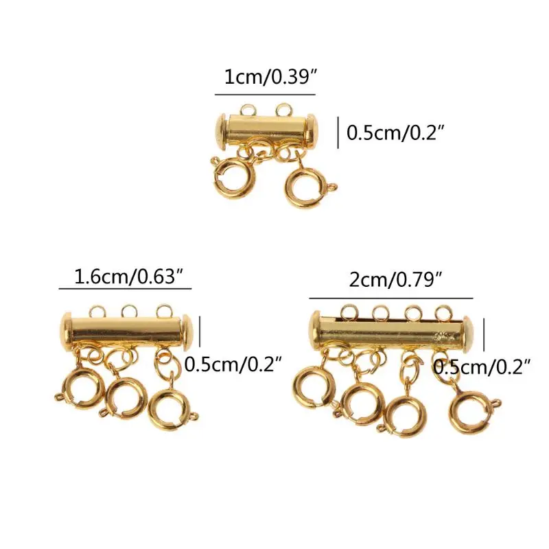 Multi Strand Clasps Lobster Clasp Necklace Magnetic Tube Lock Jewelry Connectors F3MD