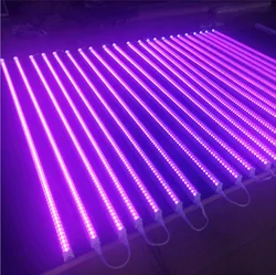 2pcs T5 LED UV Tube LED Sterilization Black Light Ultraviole Purple  Stage Light DJ  Disco Bar Party Christmas Holiday Backlight
