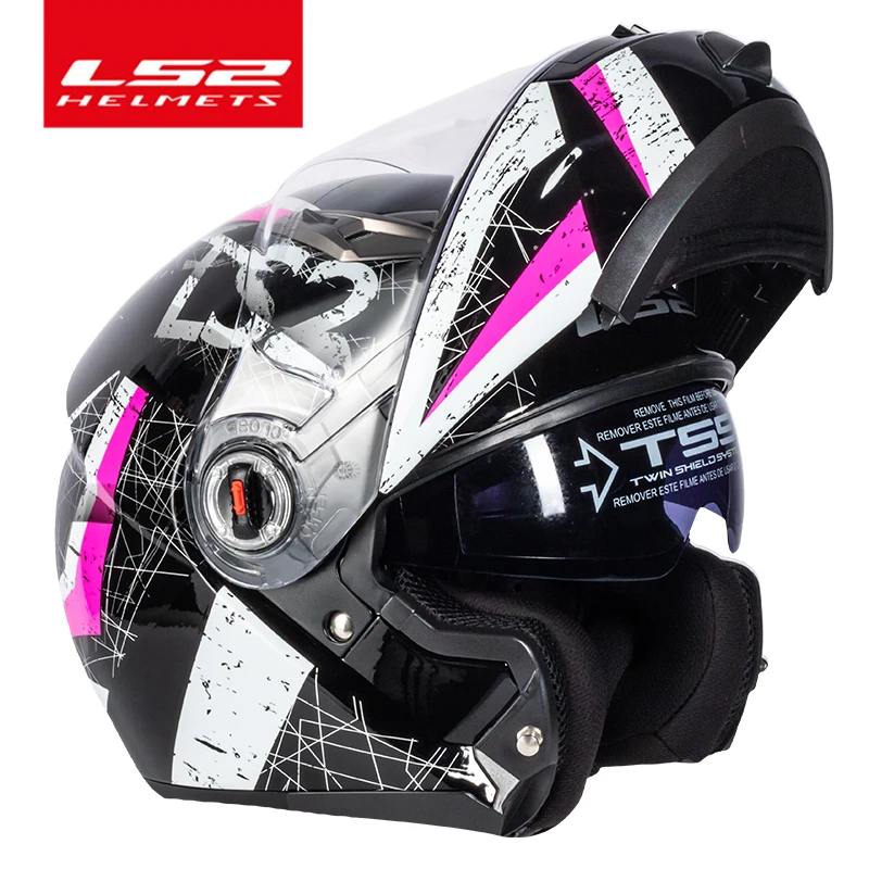 Capacete LS2 flip up motorcycle helmet ls2 ff370 dual visor helmets casco moto ECE Certification