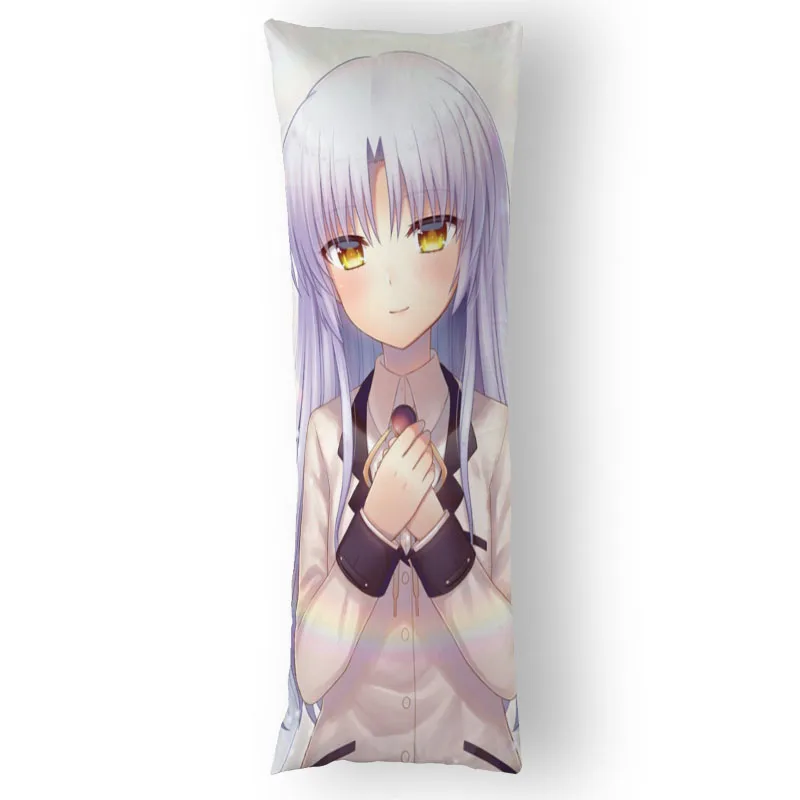 ¡Anime Angel Beats! Dakimakura-funda de almohada de cuerpo abrazable, personalizada, DIY, cojín, Otaku, disfraz de Cosplay Masculino