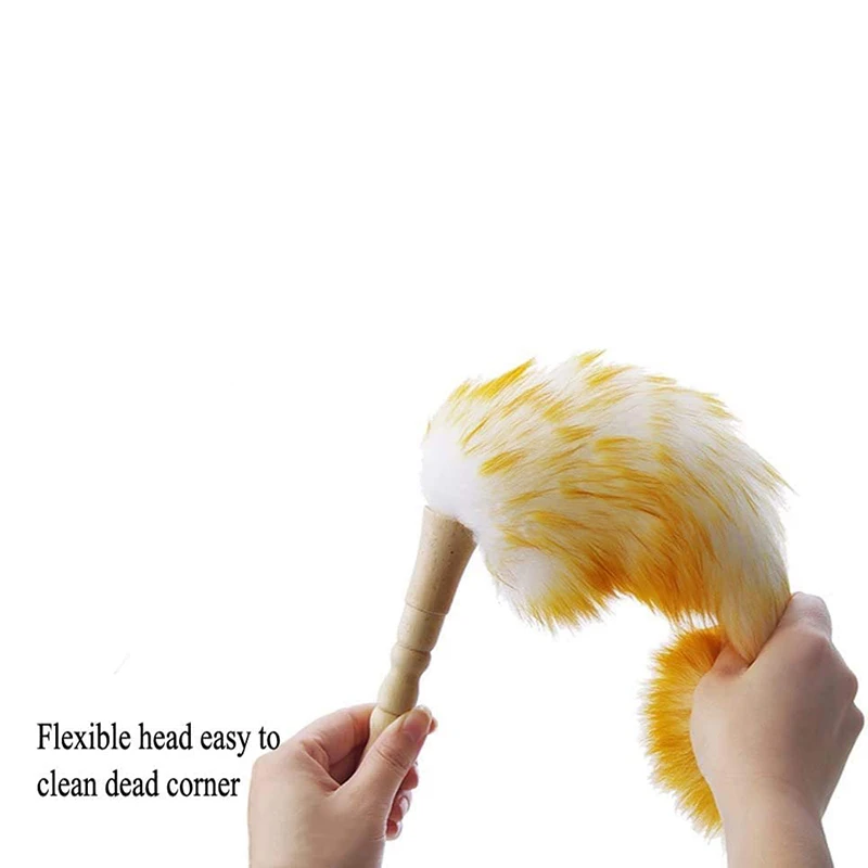 Dust Brush Household Feather Duster Dusting Cleaning Brush Wool Duster Brush Anti-static Cleaning Furniture Feather Duster 먼지털이