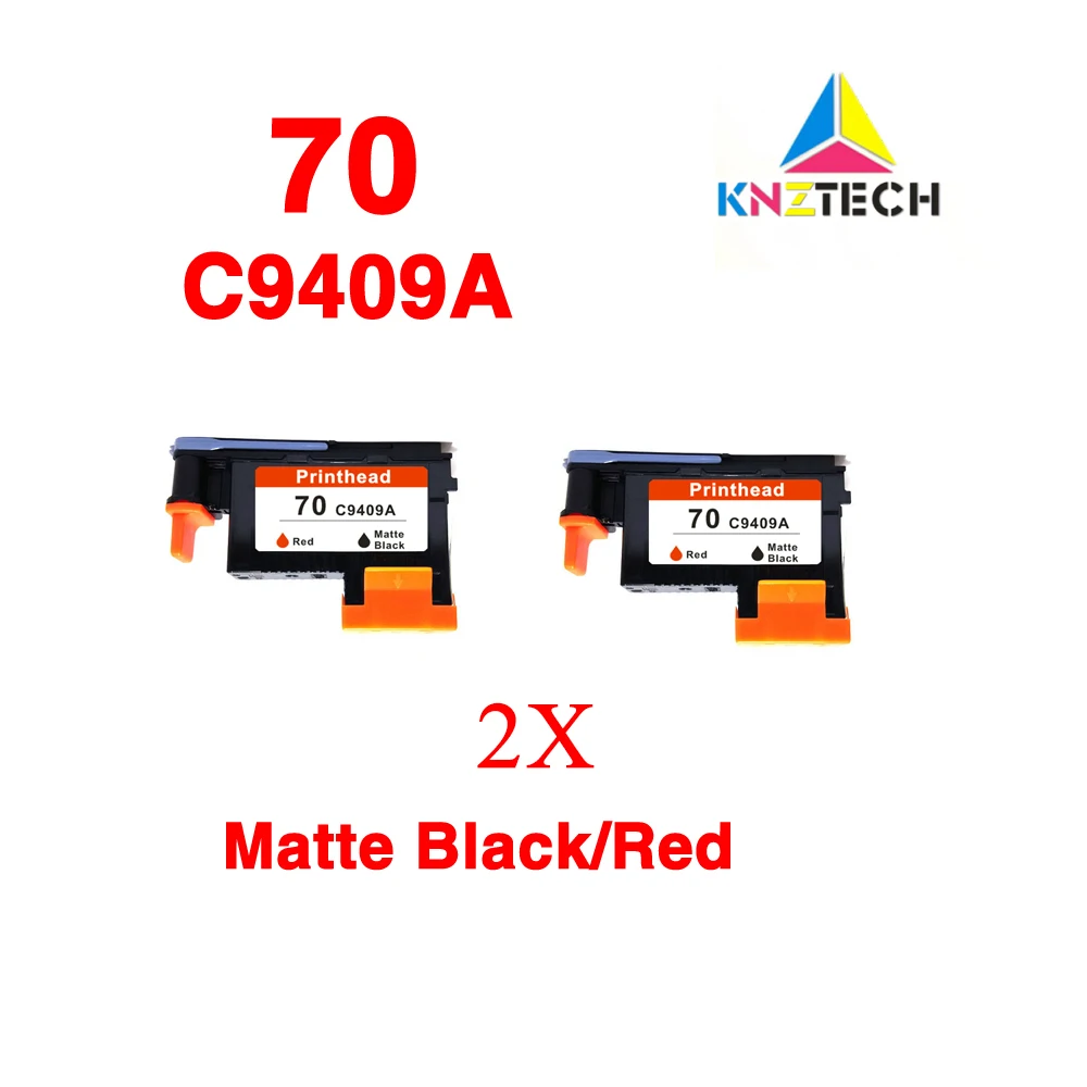 2X mattle black Red compatible for hp70 C9409A 70# printhead for Z2100 Z3100 Z3200 Z5200 Z5400 B8850 B9180