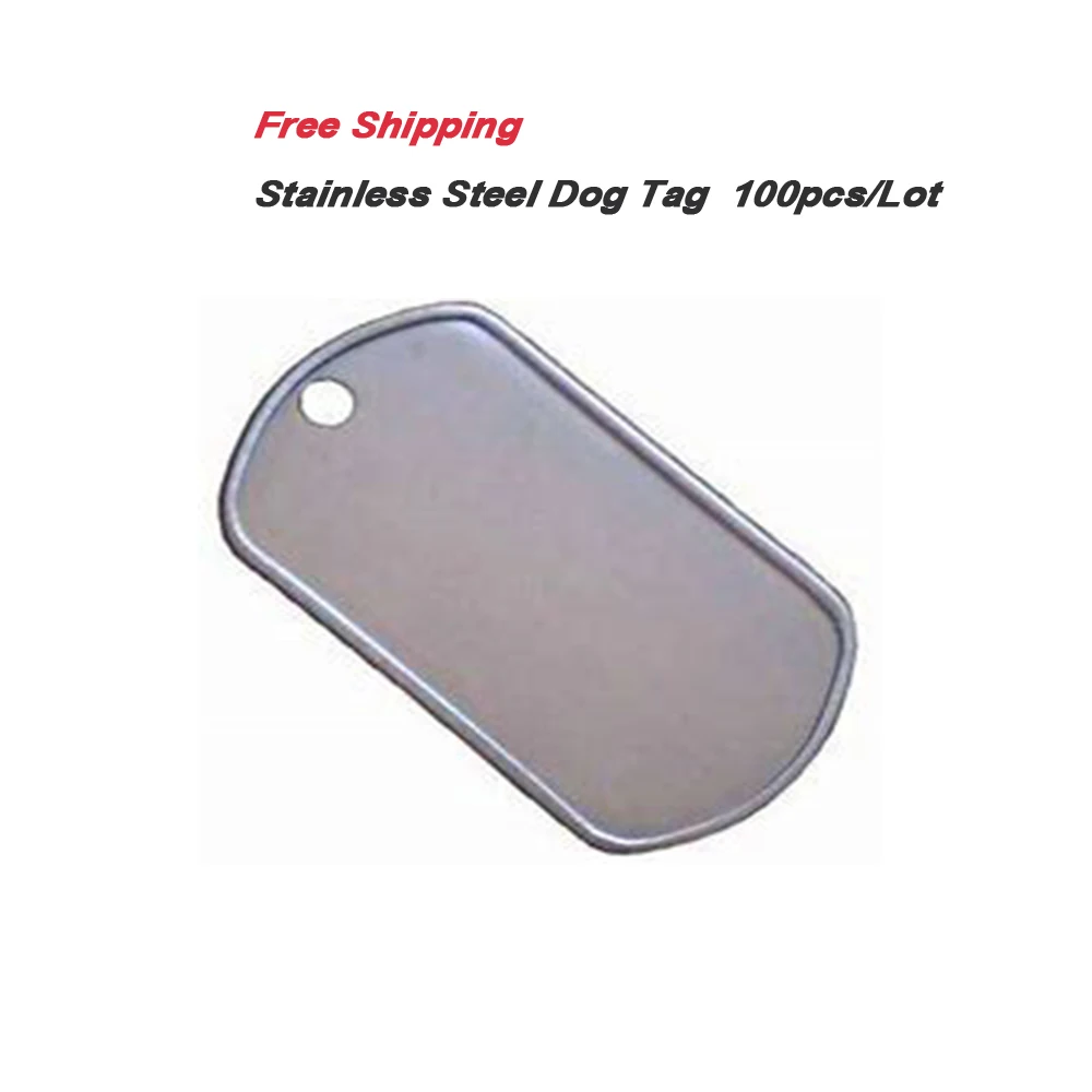 Wholesale Professional Custom Stainless Steel Blank Metal Dog Name Tags Engraved For Pets Engraving Machine 100pcs/Lot