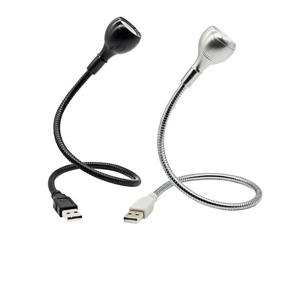 Usb Bedienbare 3W Led Boek Licht Flexibele Nek Draagbare Lamp Wit Of Warm Wit Verlichting Metaal Voor Pc Computer, Laptop Notebook