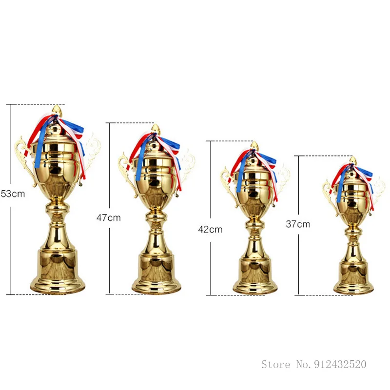 Customizable Metal Trophy, Commercial Universal Medal, Souvenir Excellent Competition, Home Decorations Rewards, 37CM, 42CM, 1pc