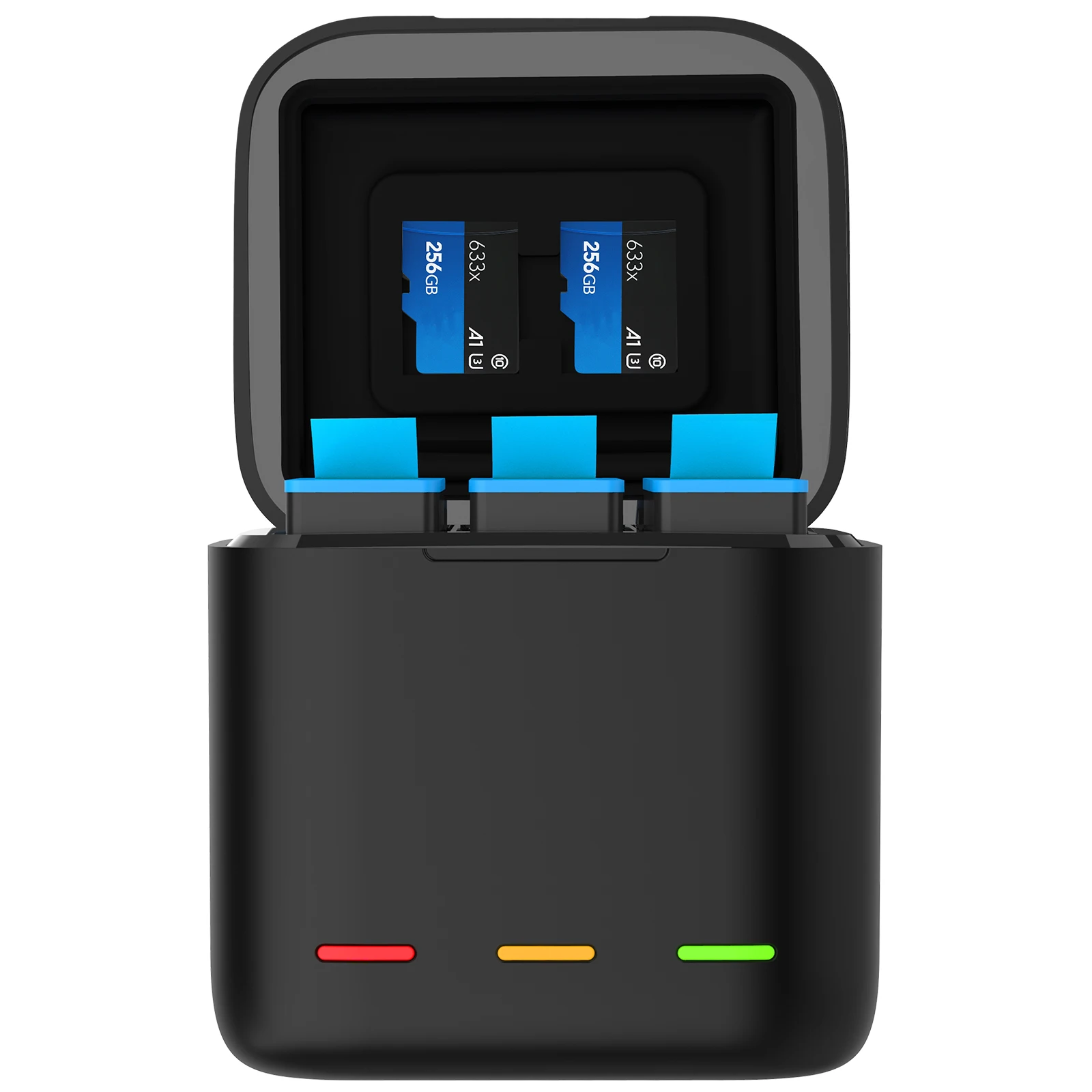 TELESIN Für GoPro 9 10 LED Licht Ladegerät Lagerung Lade Box / 1800mAh Batterie Für GoPro Hero 10 Hero 9 schwarz Kamera Zubehör