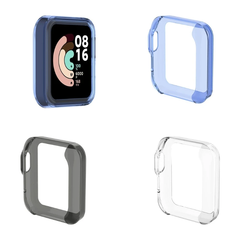Soft Colorful Watch Protector Case Screen Protective Cover Skin Shell for -Xiaomi Mi Watch Lite Redmi Watch Accessories