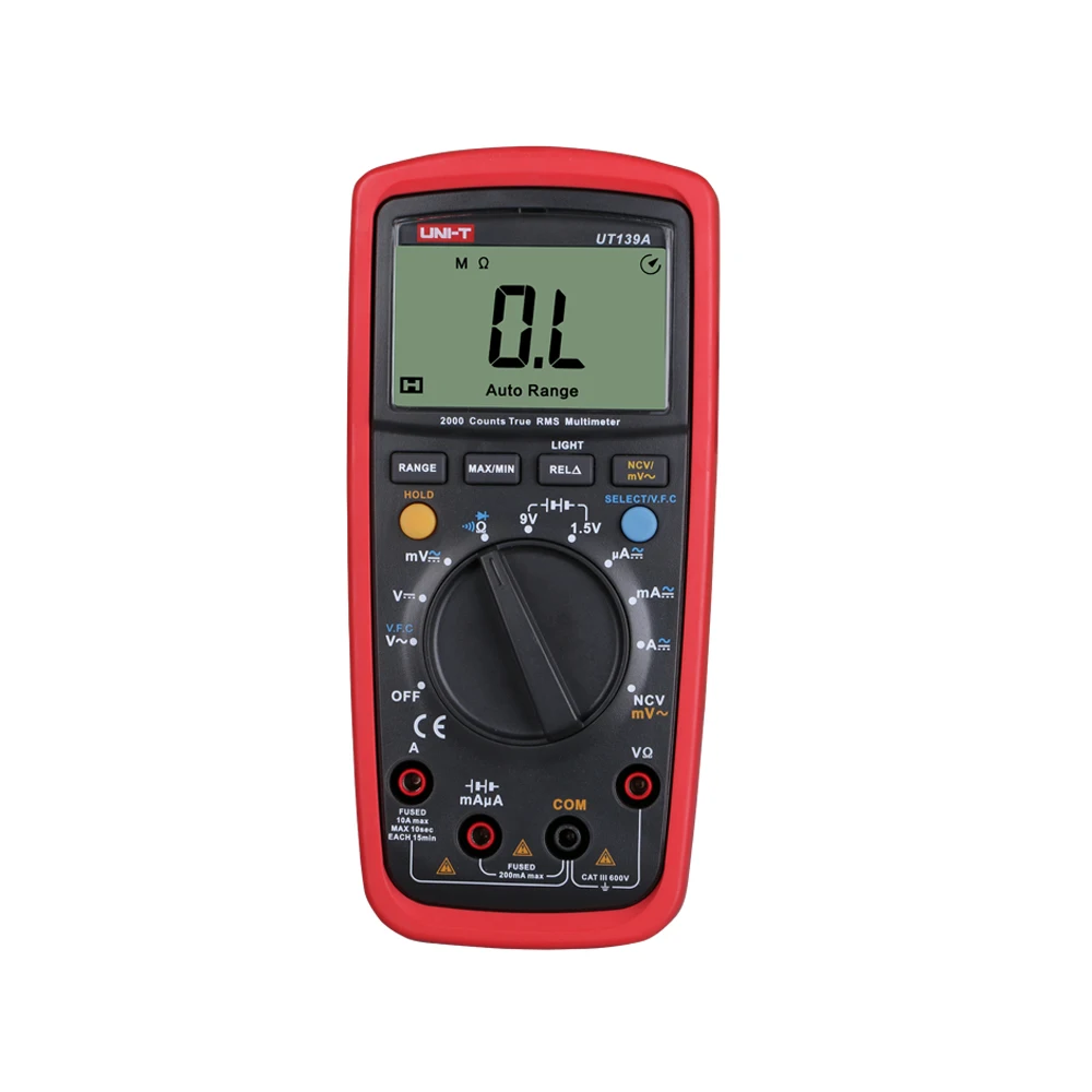 UNI-T UT139A True RMS Professional DMM Auto Rang Digital Multimeters AC/DC Current Voltage Ohm Handheld Tester