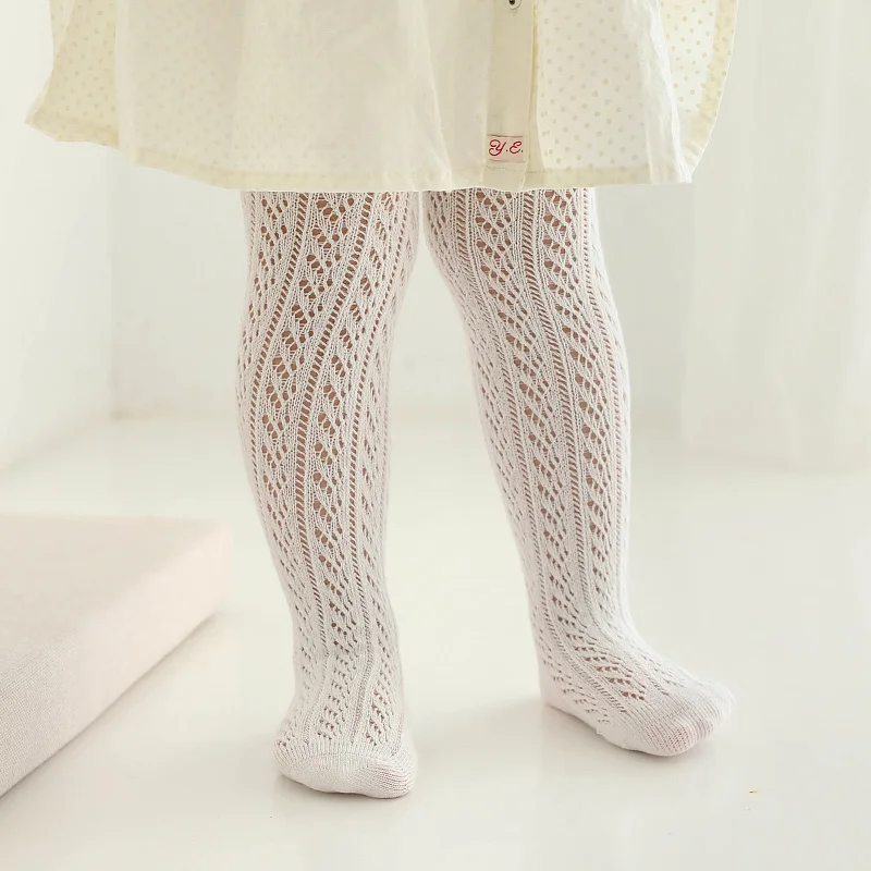 

Kids Girls Cotton Ribbed Pantyhose Toddler Children Summer Princess Knit Tights Newborn Infant Thin Mesh Pants Baby Accessories