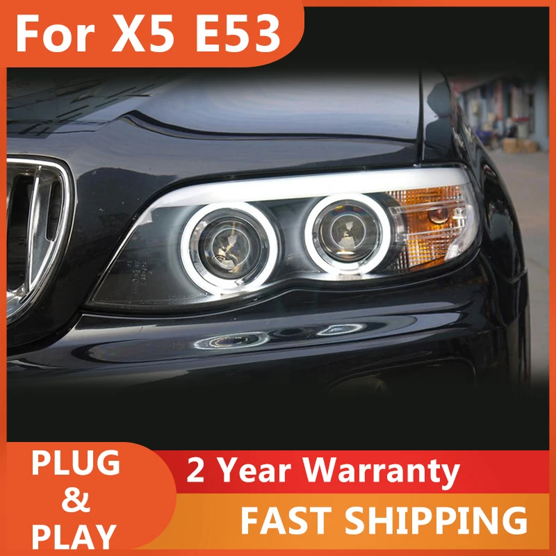 

Car Accessories for Head Light For BMW X5 Head Lights 2004-2006 E53 Headlights DRL Turn Signal Low High Beam Projector Lens