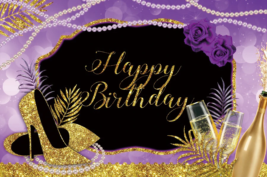 Laeacco-خلفية لامعة ذهبية للنساء ، خلفية لحفلات أعياد الميلاد ، وخلفية للشمبانيا ، والزهور ، واللؤلؤ ، والتصوير الفوتوغرافي ، واستوديو الصور