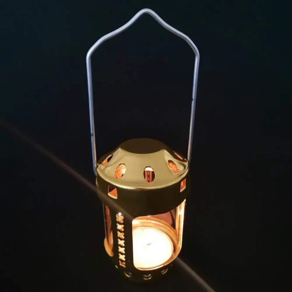 Candle Lantern Mini Bright Aluminium Alloy Brass Night Fishing Hanging Candle Lamp Outdoor Camping Angling Candle Lantern