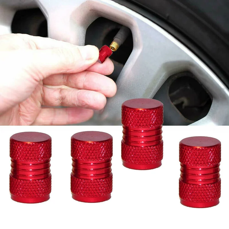 4pcs Universal Car Tuning Wheels Nipple Caps Tire Valve Stem Valve Caps Metal Thread Tyre Dust Cover Exterior Parts Accessories