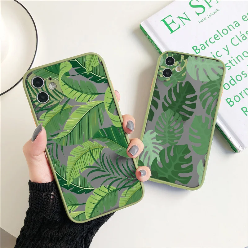 Palm tree Leaves Plant Flower Phone Case for iphone 16 11 12 13 14 15 Pro Max X XR XS MAX 6s 7 8 Plus SE2 Back Shockproof Cover