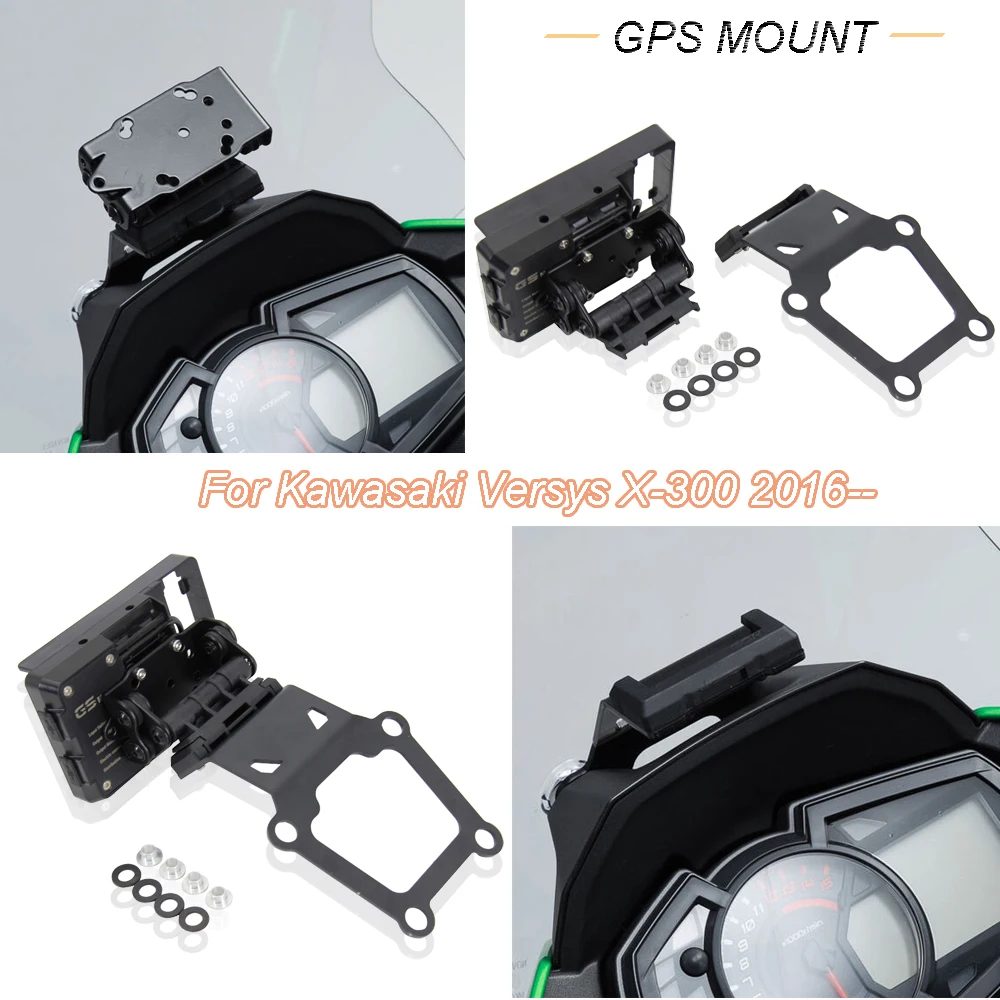 

For KAWASAKI VERSYS X300 Versys X-300 2016-2021 2020 Motorcycle Accessories New Navigation Bracket Mount Smartphone GPS Holder