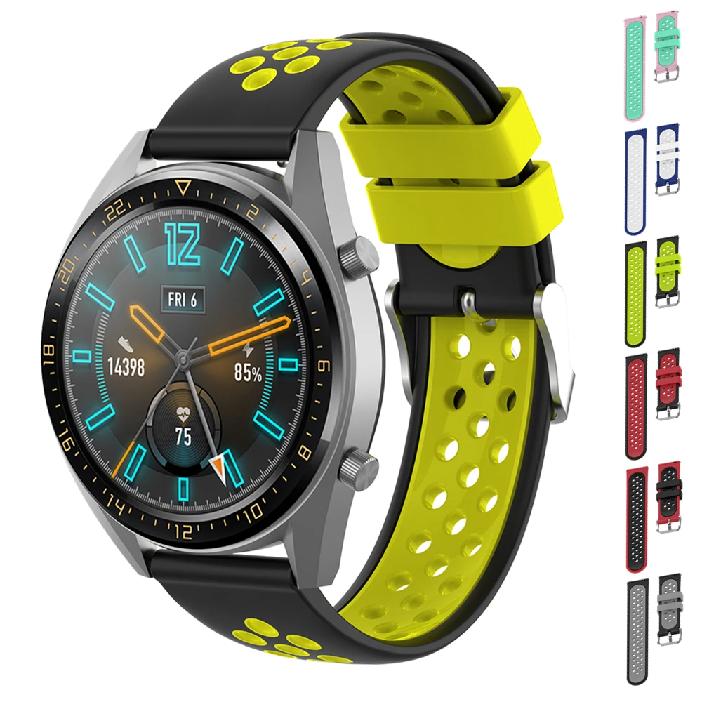 Bracelet de rechange pour montre connectée Huawei GT 2, 46mm, 42mm, 3 Pro, GT2, couleur, sport, accessoires