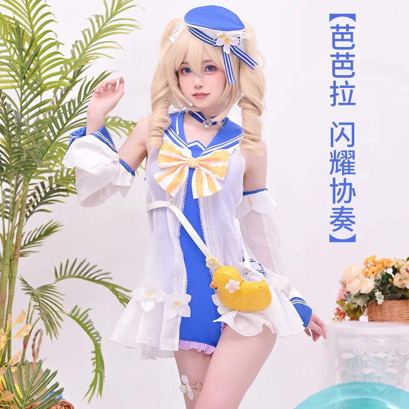 

The Game Genshin Impact Barbara Swimsuit Shining Concerto Women's Swimwear Cosplay Free Shipping