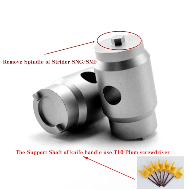 Stainless Steel Knife Handle Screwdriver for Strider SNG SMF Knives Spindle Removal Disassemble Tool Wrench Spanner EDC DIY Plum