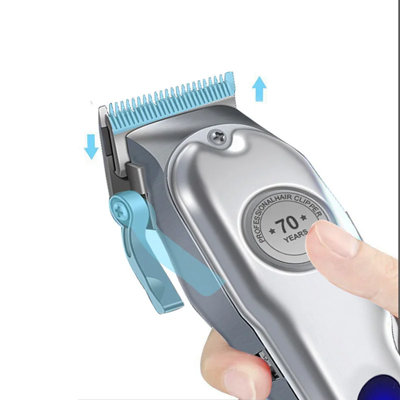 Professional Electric LCD Screen USB Corded Cordless All Metal Body Barber Salon Hair Cutting Machine Hair Trimmer Clipper