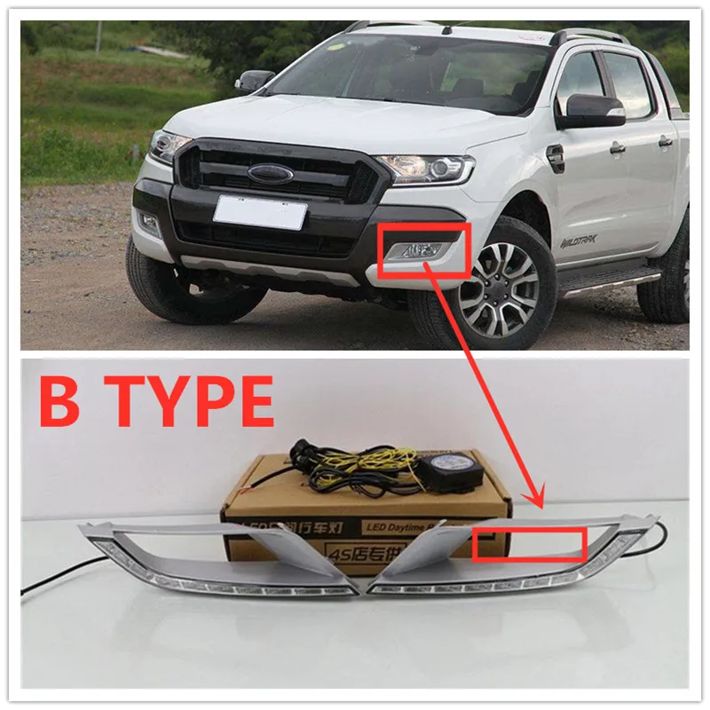 EXTERIOR LIGHT LED DAYTIME RUNNING LIGHT DRL FOG LAMP LIGHTS WITH TURNING SIGNAL FEATURE FIT FOR 205-2018  RANGER T7 Wildtrak