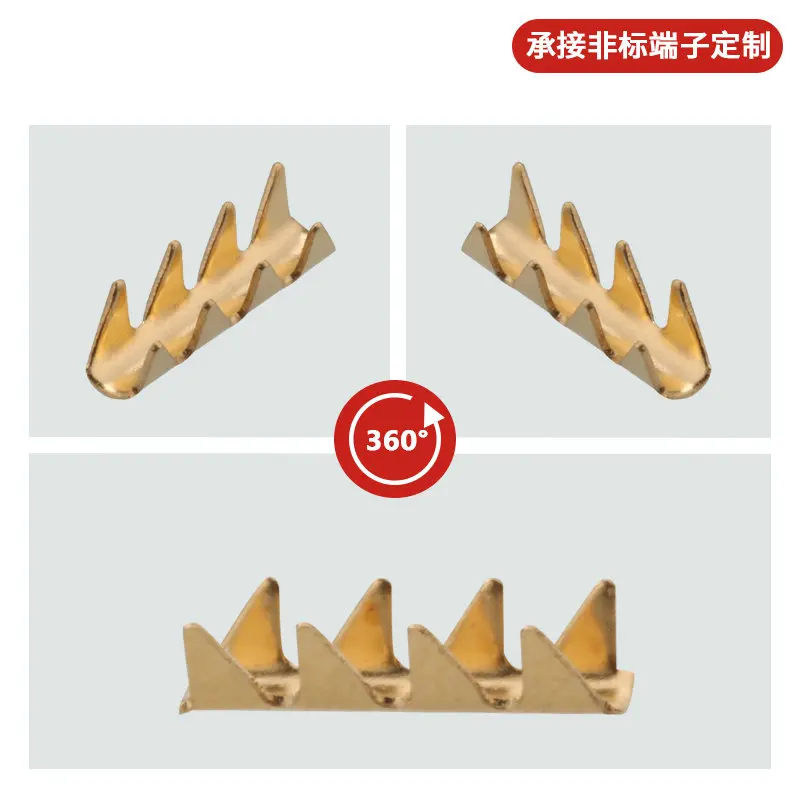 100PCS crimping buckle U-shaped copper wire buckle 100 poly nose terminal I-shaped wire connector 452-2