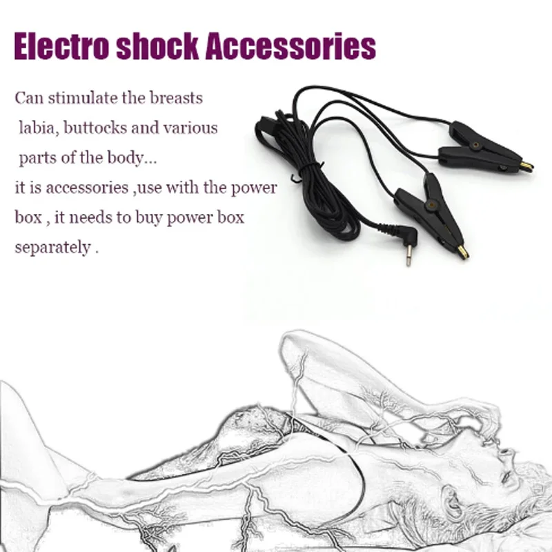 BDSM Electric Shock Accessory,Nipple Clamps Clitoris Clip Stimulator Labia Clips Sex Game Breast Massage Flirting Toy For Couple