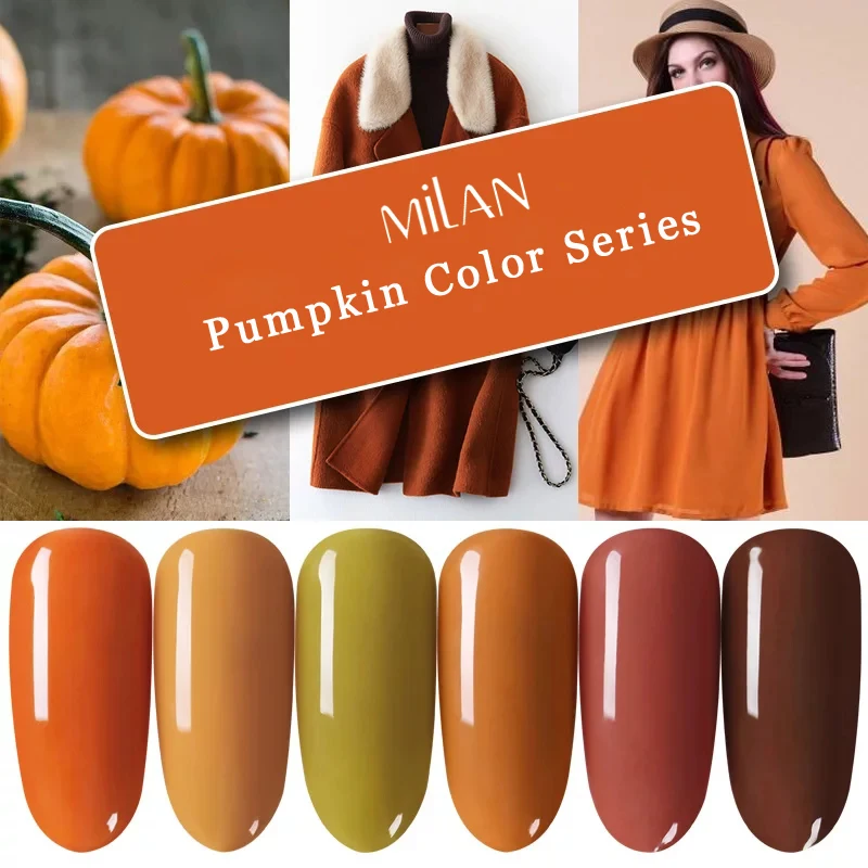 Milan 15ml New Arrival Primer Gel Varnish Soak Off UV LED Gel Nail Polish Base Coat No Wipe Top Pumpkin Color Gel Polish Serie