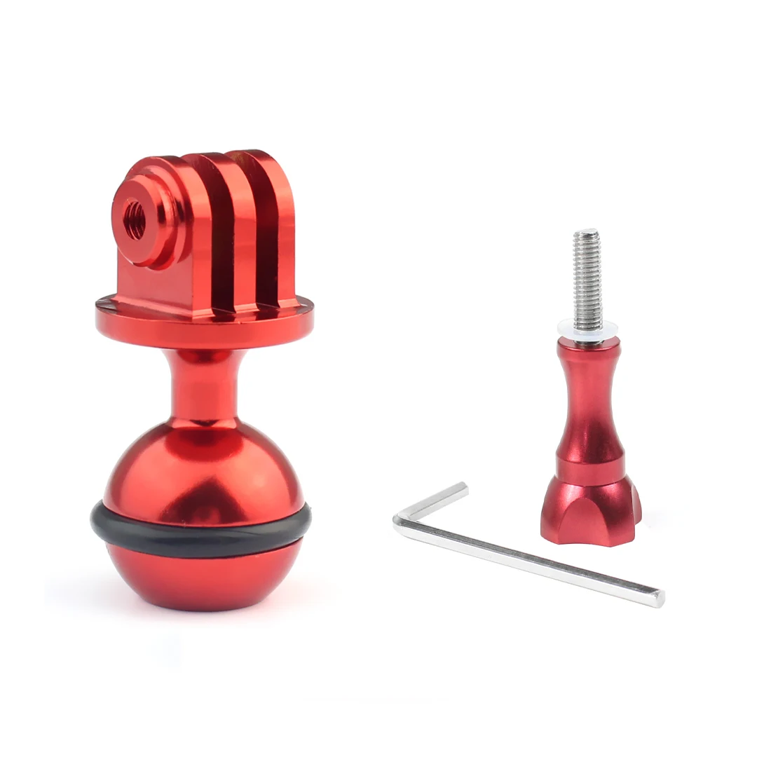 Mini Ball treppiede Head Mount adattatore per testa a sfera da 1 pollice 3/8 staffa per braccio per luce Video subacquea per RAM per GoPro 13 12 11 10 9 8 fotocamera