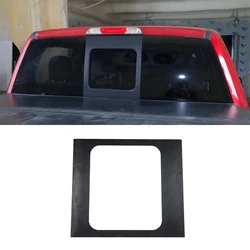 Car Exterior Rear Center Window Middle Decoration Cover Trim Decal for Ford F150 F-150 Raptor 2009-2023 Accessories Carbon Fiber