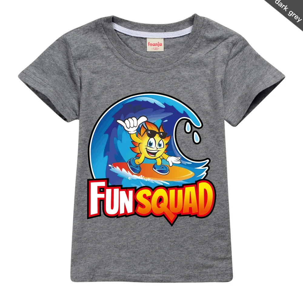 Summer Kids Fun Squad game T-shirt Boys Cotton Short Sleeve Casual Tees Children Clothes Cartoon Print Girls Tshirt O-neck Tops