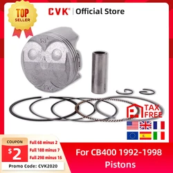 CVK Engine Part Piston Rings Set STD 55MM +25+50+75 Cylinder Bore Size For Honda CB400 1992 1993 -1998 VFR400 NC30 CB400SF NC31