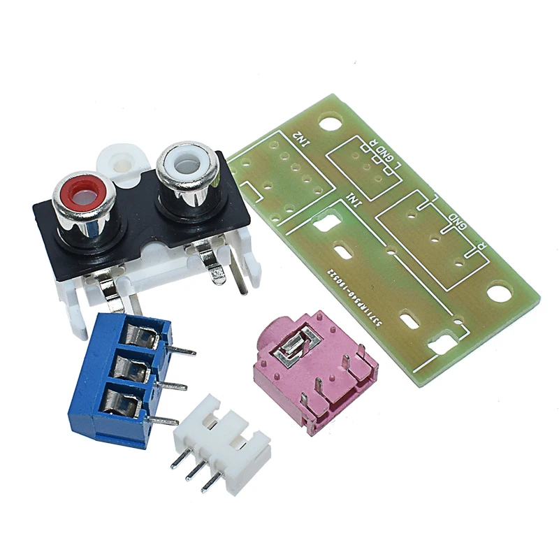 DIY Kit Audio Switch Board RCA 3.5mm Audio Input Block For Amplifier Kit Electronic