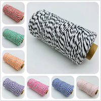 10yards/Lot 2mm 100% Cotton Cord Rope Colorful Twisted String Cotton Cords Rope for Home Decor Handmade Christmas DIY Gift Wrap