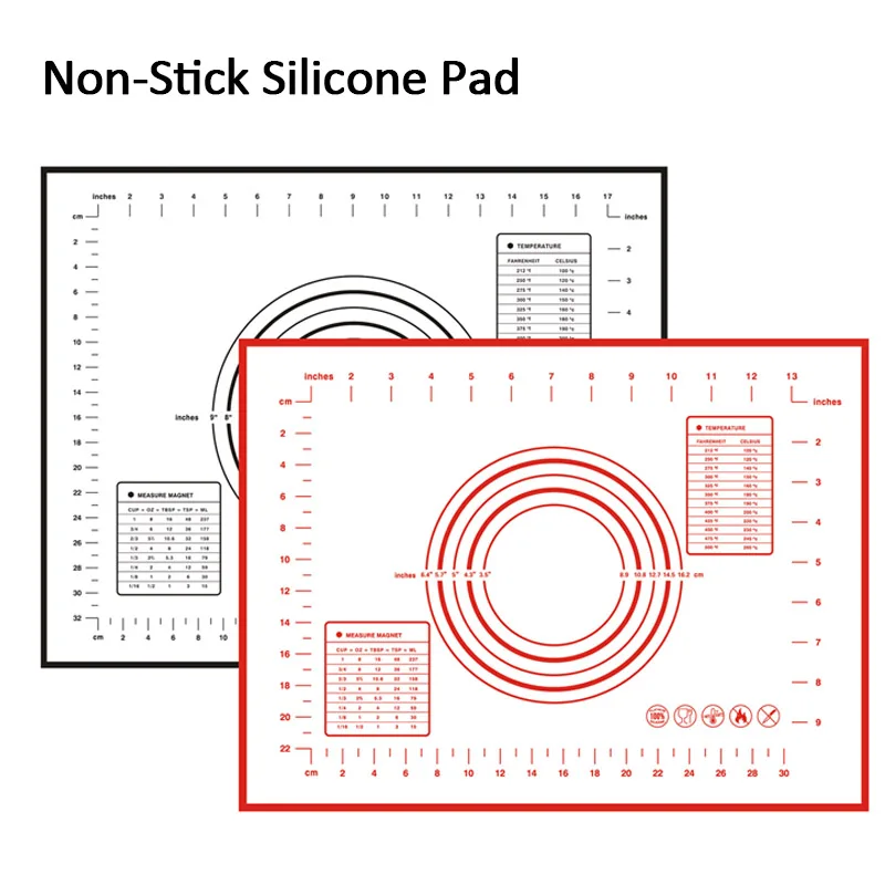 Silicone Mat 60x50 Non-Stick Silicone Pad With Scale Baking Sheet Cupcake Dessert Soap Rolling Kneading Mat Cooking Silicone Mat