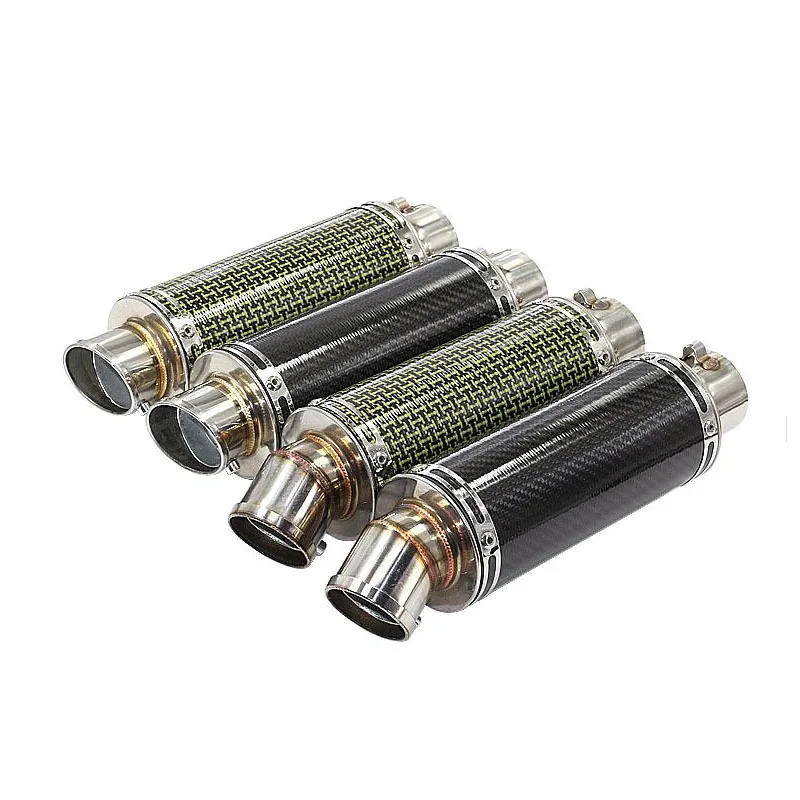 

Motorcycle Exhaust Round Carbon Fiber Slash Cut Muffler Silencer &DB Killer 51mm Street Bike Racing Exhaust Muffler Silencer
