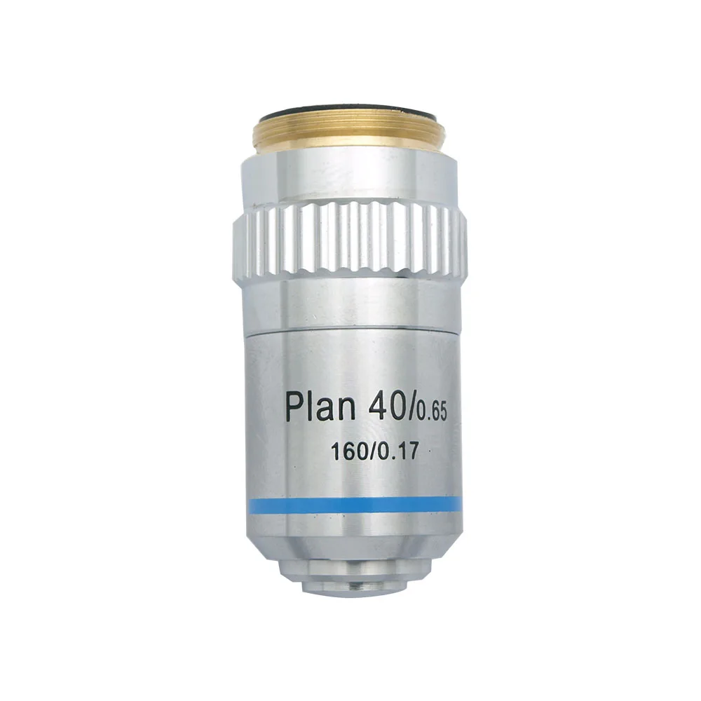 Microscope Plan Achromatic Objective Lens 20.3 RMS Mounting Size 4X 10X 40X 100X Biological Metallurgical Microscope Objectives