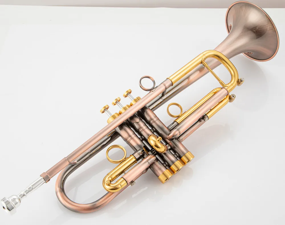 new upscale Trumpet Retro copper B Flat Trumpete with Mouthpiece and Case Accessories Good Quality