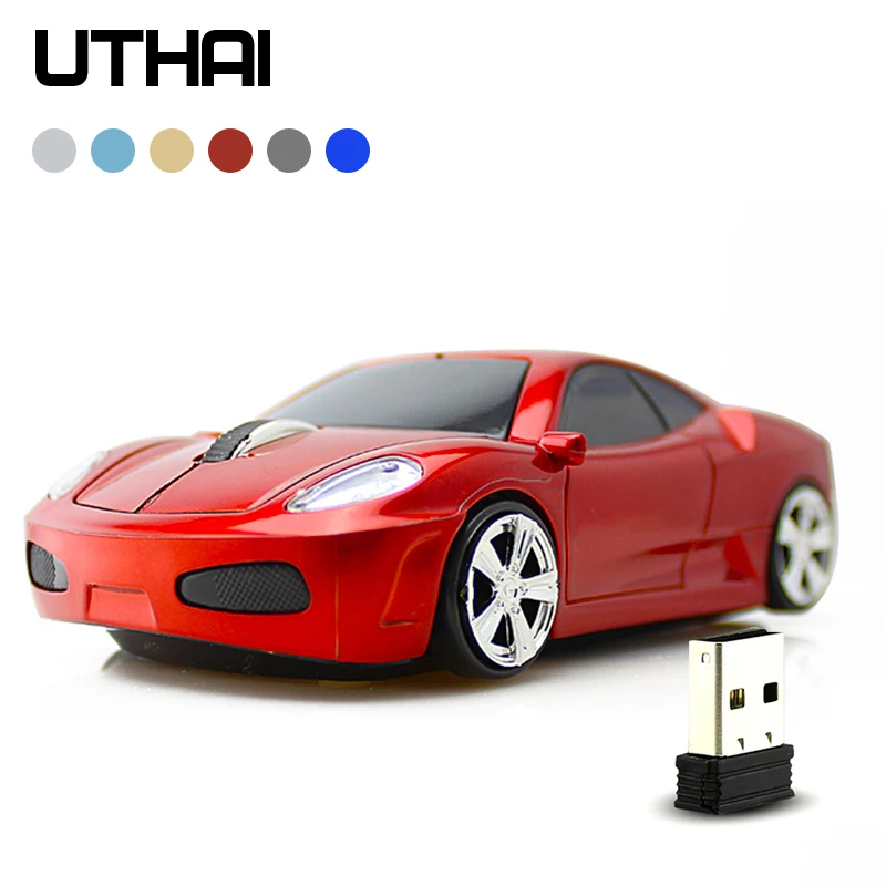 UTHAI DB20 Wireless Car Mouse GDPI 1600 Wireless Mouse Personality Creative Gift Mouse 2.4 Mouse