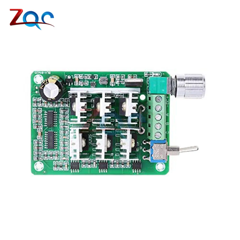 15A BLDC Three-Phase Sensorless Brushless Motor Speed Controller Explosive Fan Drive DC 5-36V 12V 24V With Potentiometer Switch