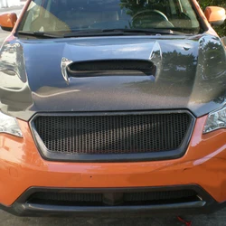 XV Real Carbon Fiber Front Racing Grill Body Kit Auto Bumper Mesh Guard for Subaru XV 2011-2014 Not Logo Car Accessories