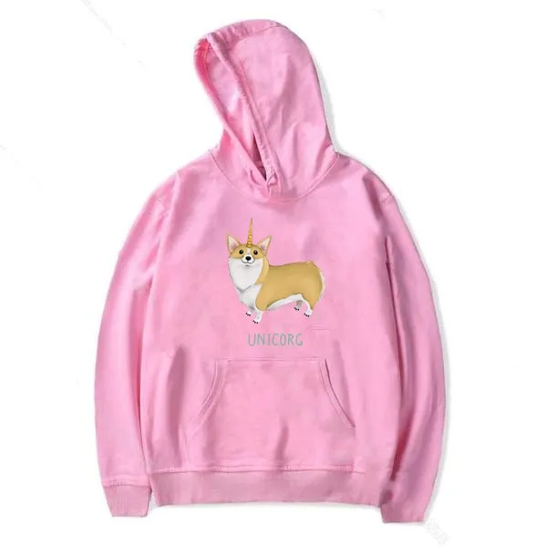 

UNICORG Hoodie Casual Women Cute Dog Hooded Funny Cool Print Pullovers Aesthetic Autumn Long Sleeve Tops for Sweatshirts